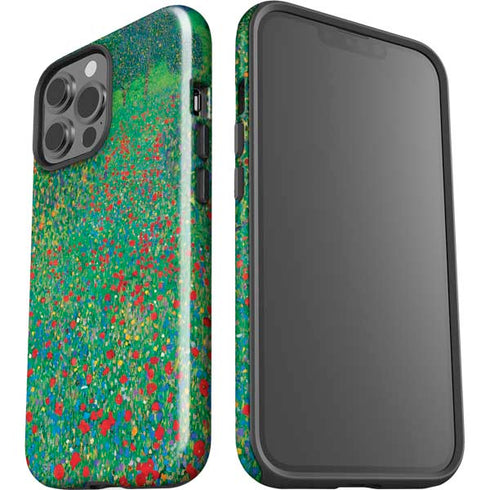 Poppy Field by Gustav Klimt iPhone 15 Pro Max Impact Case